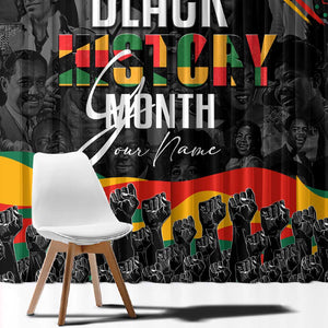 Personalized Black History Month Window Curtain with African American Heroes