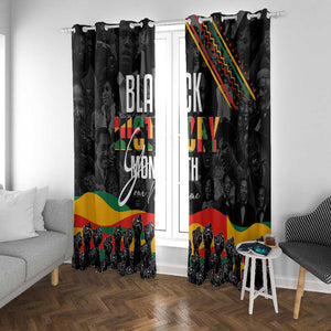 Personalized Black History Month Window Curtain with African American Heroes