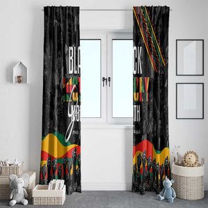 Personalized Black History Month Window Curtain with African American Heroes