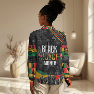 Personalized Black History Month Women Casual Shirt with African American Heroes