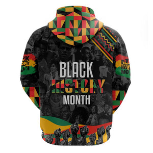 Personalized Black History Month Zip Hoodie with African American Heroes