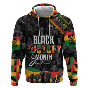 Personalized Black History Month Zip Hoodie with African American Heroes