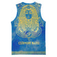 Personalized Egyptian Pharaoh Basketball Jersey with Mandala and Eye of Horus in Blue DT02