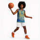 Personalized Egyptian Pharaoh Basketball Jersey with Mandala and Eye of Horus in Blue DT02