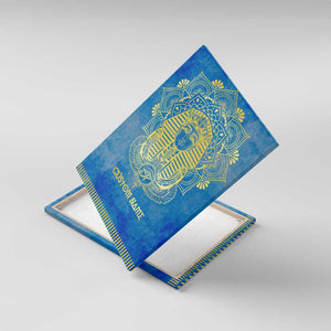 Personalized Egyptian Pharaoh Canvas Wall Art with Mandala and Eye of Horus in Blue