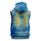 Personalized Egyptian Pharaoh Sleeveless Zip Hoodie with Mandala and Eye of Horus in Blue - African Pride