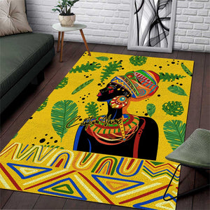 Personalized African Woman Area Rug Tropical Style