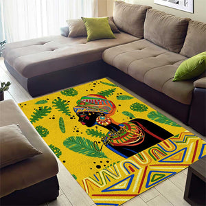 Personalized African Woman Area Rug Tropical Style