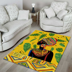 Personalized African Woman Area Rug Tropical Style