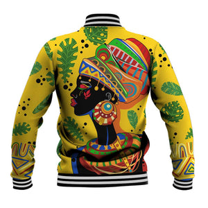 Personalized African Woman Baseball Jacket Tropical Style DT02