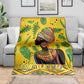 Personalized African Woman Blanket Tropical Style