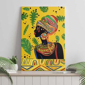 Personalized African Woman Canvas Wall Art Tropical Style