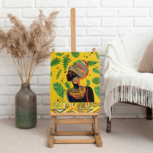 Personalized African Woman Canvas Wall Art Tropical Style