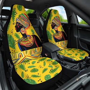 Personalized African Woman Car Seat Cover Tropical Style