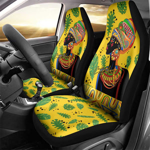 Personalized African Woman Car Seat Cover Tropical Style