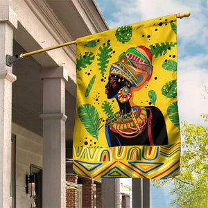 Personalized African Woman Garden Flag Tropical Style