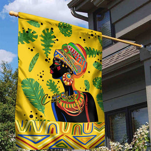 Personalized African Woman Garden Flag Tropical Style