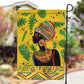 Personalized African Woman Garden Flag Tropical Style