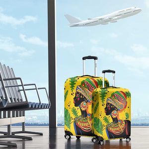 Personalized African Woman Luggage Cover Tropical Style