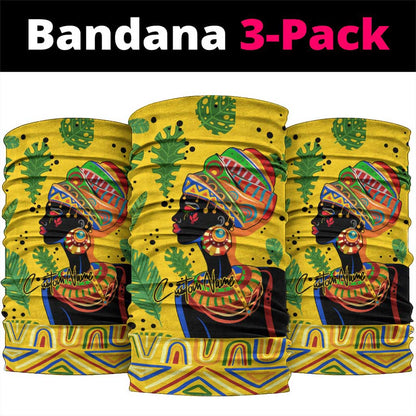 Personalized African Woman Neck Gaiter Tropical Style DT02
