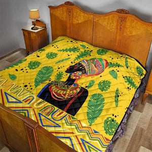 Personalized African Woman Quilt Tropical Style