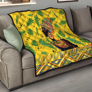 Personalized African Woman Quilt Tropical Style