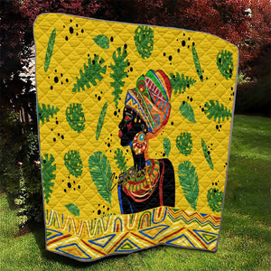 Personalized African Woman Quilt Tropical Style