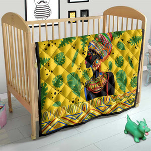 Personalized African Woman Quilt Tropical Style