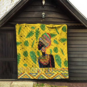 Personalized African Woman Quilt Tropical Style