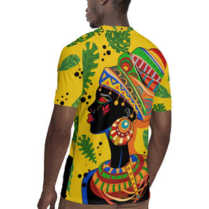 Personalized African Woman Rugby Jersey Tropical Style