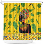 Personalized African Woman Shower Curtain Tropical Style