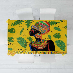 Personalized African Woman Tablecloth Tropical Style