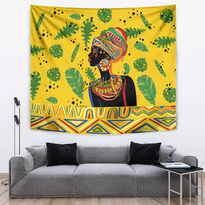 Personalized African Woman Tapestry Tropical Style