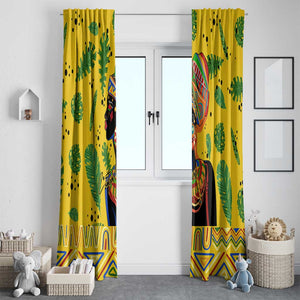 Personalized African Woman Window Curtain Tropical Style