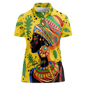 Personalized African Woman Women Polo Shirt Tropical Style