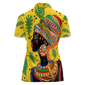 Personalized African Woman Women Polo Shirt Tropical Style