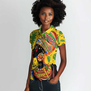 Personalized African Woman Women Polo Shirt Tropical Style