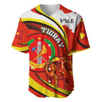 Ethiopia Tigray Baseball Jersey Revolution Emblem Freedom Fighters and Flag