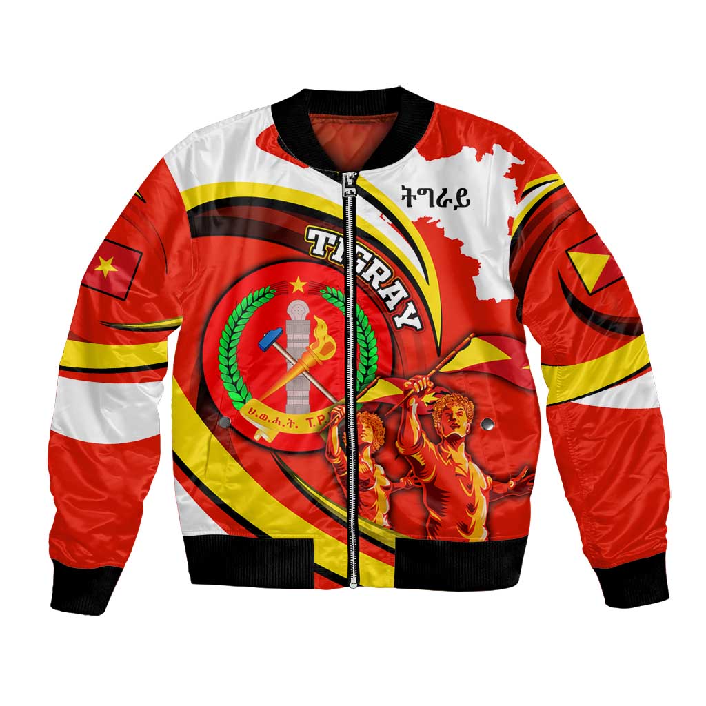 Ethiopia Tigray Bomber Jacket Revolution Emblem Freedom Fighters and Flag