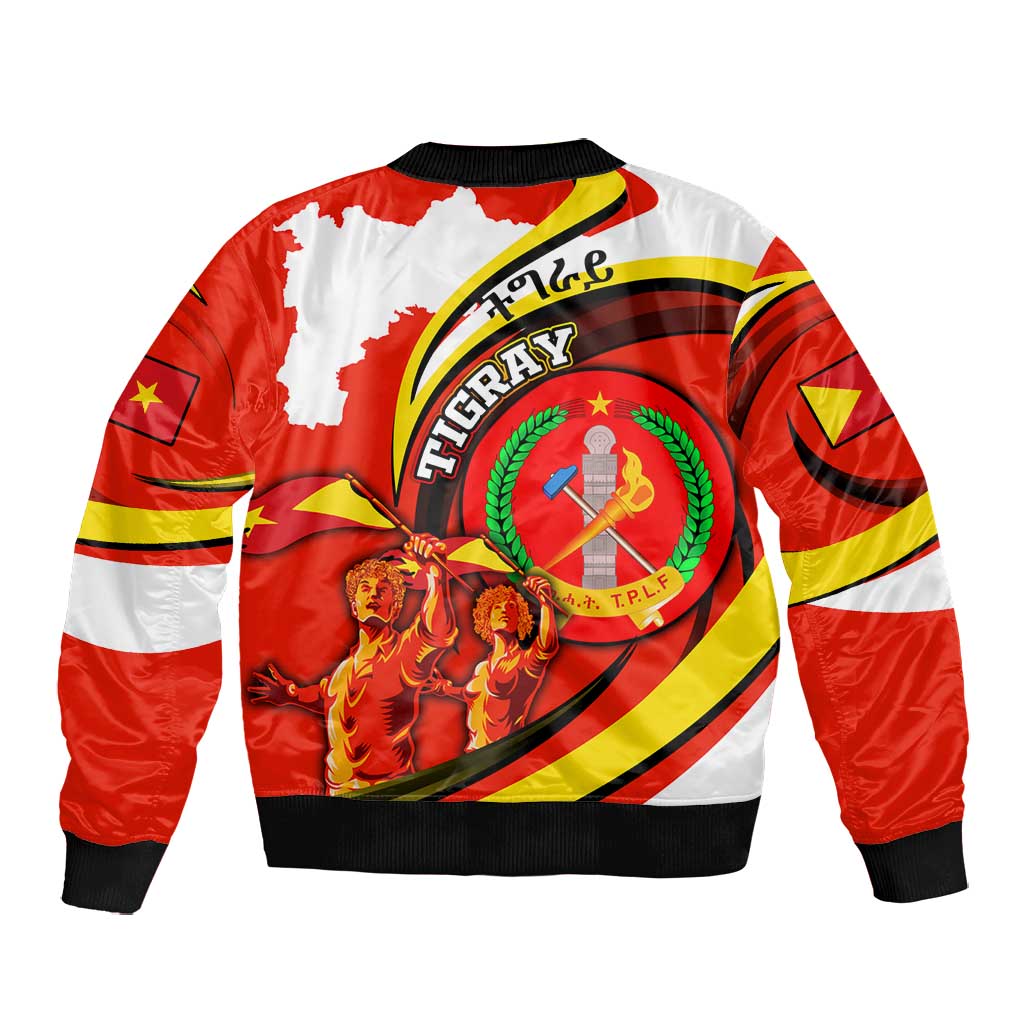 Ethiopia Tigray Bomber Jacket Revolution Emblem Freedom Fighters and Flag