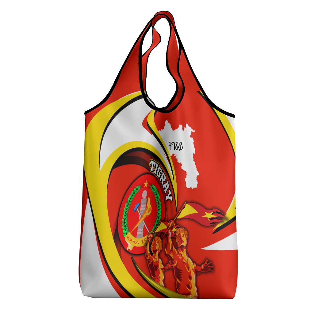 Ethiopia Tigray Grocery Bag Revolution Emblem Freedom Fighters and Flag