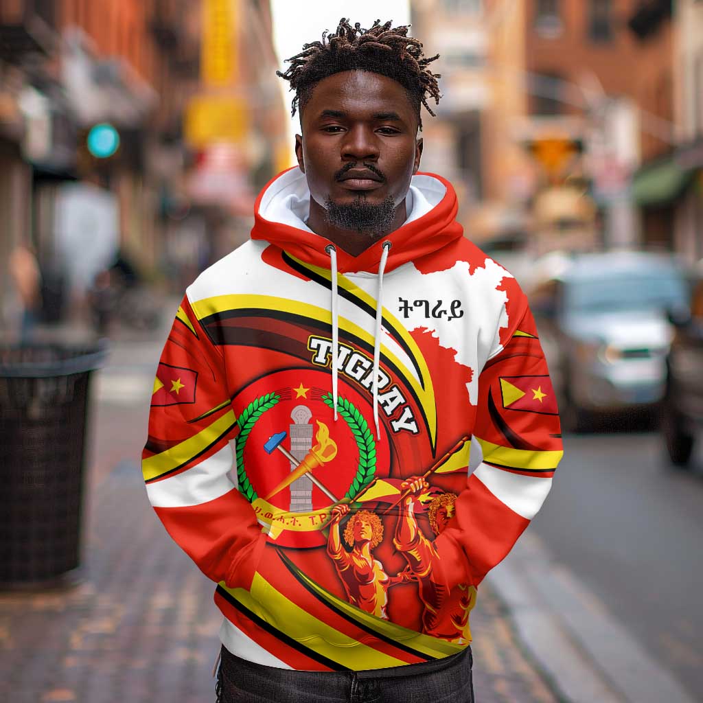 Ethiopia Tigray Hoodie Revolution Emblem Freedom Fighters and Flag