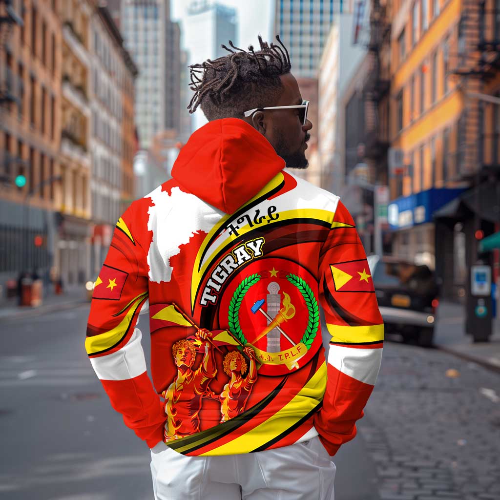 Ethiopia Tigray Hoodie Revolution Emblem Freedom Fighters and Flag
