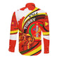 Ethiopia Tigray Long Sleeve Button Shirt Revolution Emblem Freedom Fighters and Flag