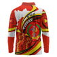 Ethiopia Tigray Long Sleeve Polo Shirt Revolution Emblem Freedom Fighters and Flag
