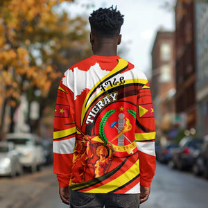 Ethiopia Tigray Long Sleeve Shirt Revolution Emblem Freedom Fighters and Flag
