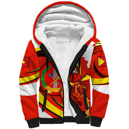 Ethiopia Tigray Sherpa Hoodie Revolution Emblem Freedom Fighters and Flag