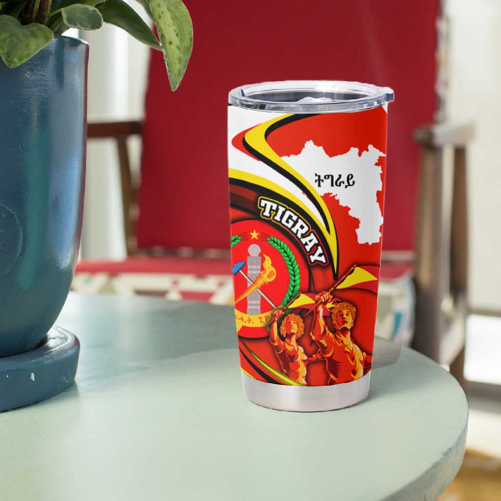 Ethiopia Tigray Tumbler Cup Revolution Emblem Freedom Fighters and Flag