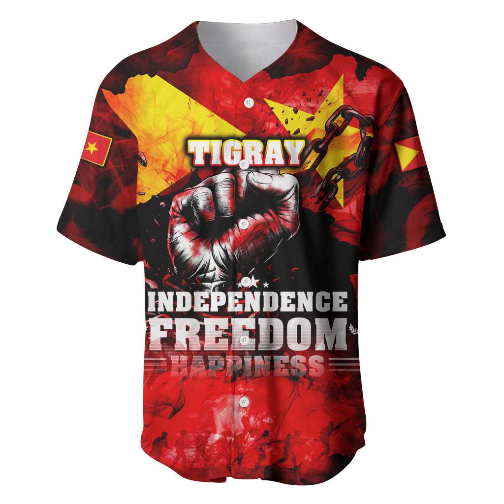 Tigrayans Independence Baseball Jersey I Stand with Tigray - Fist of Freedom