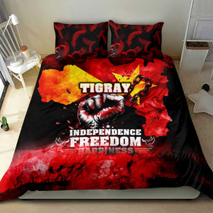 Tigrayans Independence Bedding Set I Stand with Tigray - Fist of Freedom